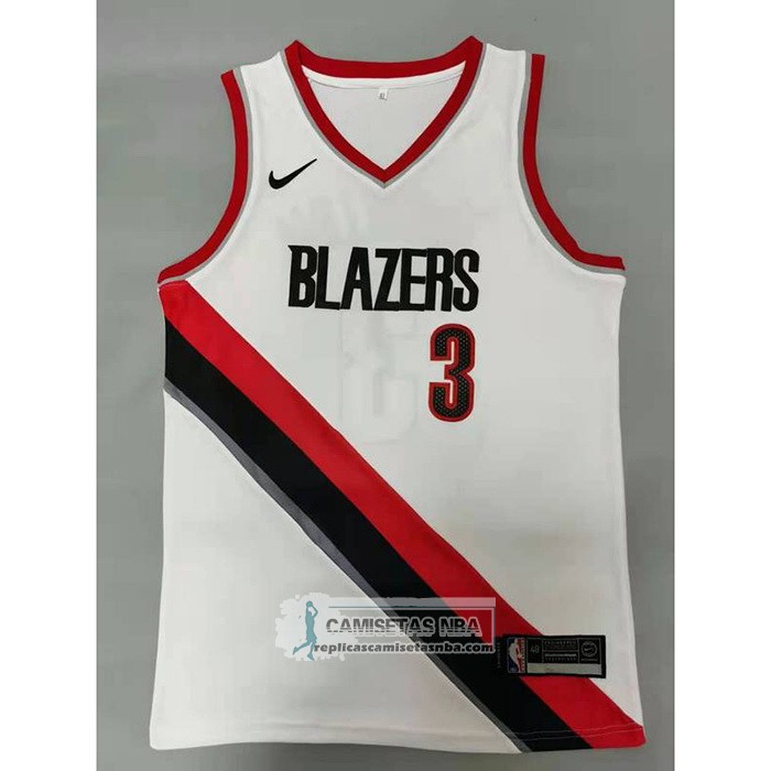Camiseta Portland Trail Blazers C.j. McCollum Association 2020-21 Blanco